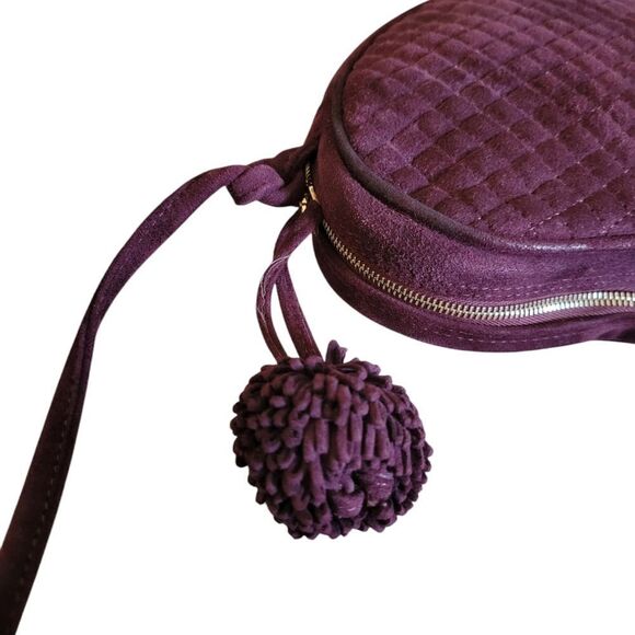 Bottega Veneta š„RAREš„ Suede Deep PurpleāHeart Mini Bag Crossbody - Picture 13 of 15